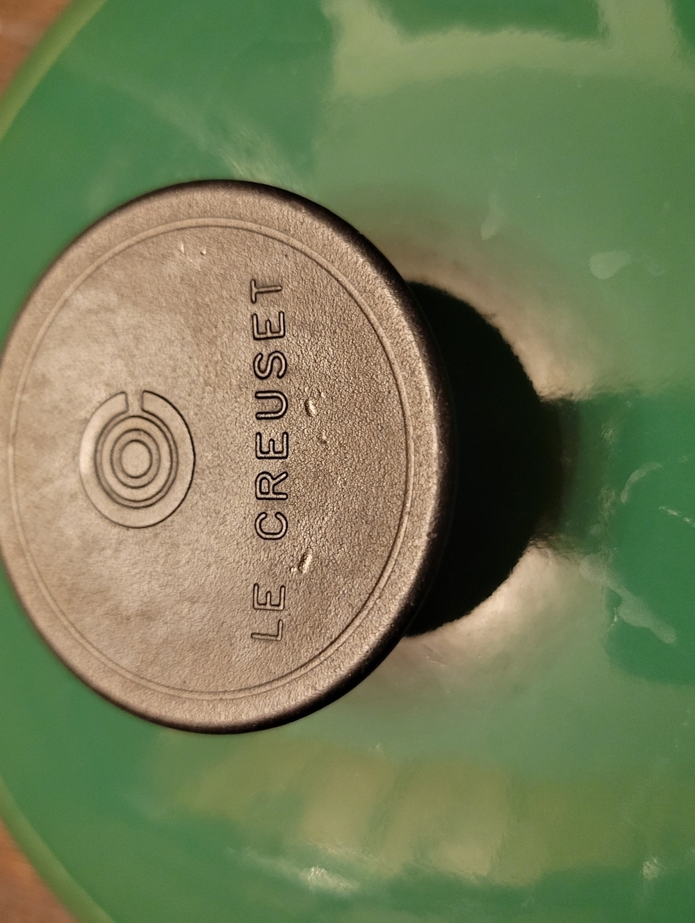 Vintage Le Creuset Green Enamel Steel Lid 8.5” Replacement Stockpot Saucepan Lid - Picture 3 of 6